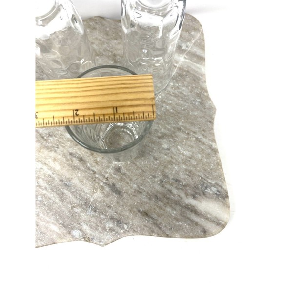 Vtg Dimpled Crisa Clear Glasses, Heavy  Bottom Signed Glasses Set Of 3 - Picture 6 of 6